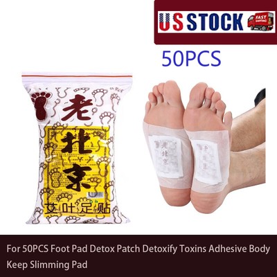 50x Fusspflaster Entgiftung Bambus Foot Pads Vitalpflaster Entschlackung Detox U