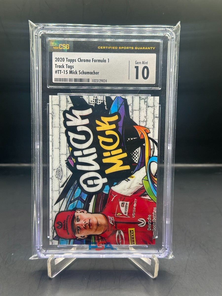 2020 Topps Chrome F 1 Mick Schumacher Track Tags #TT15 CSG 2020 Topps Chrome F 1 Mick Schumacher Track Tags #TT15 CSG