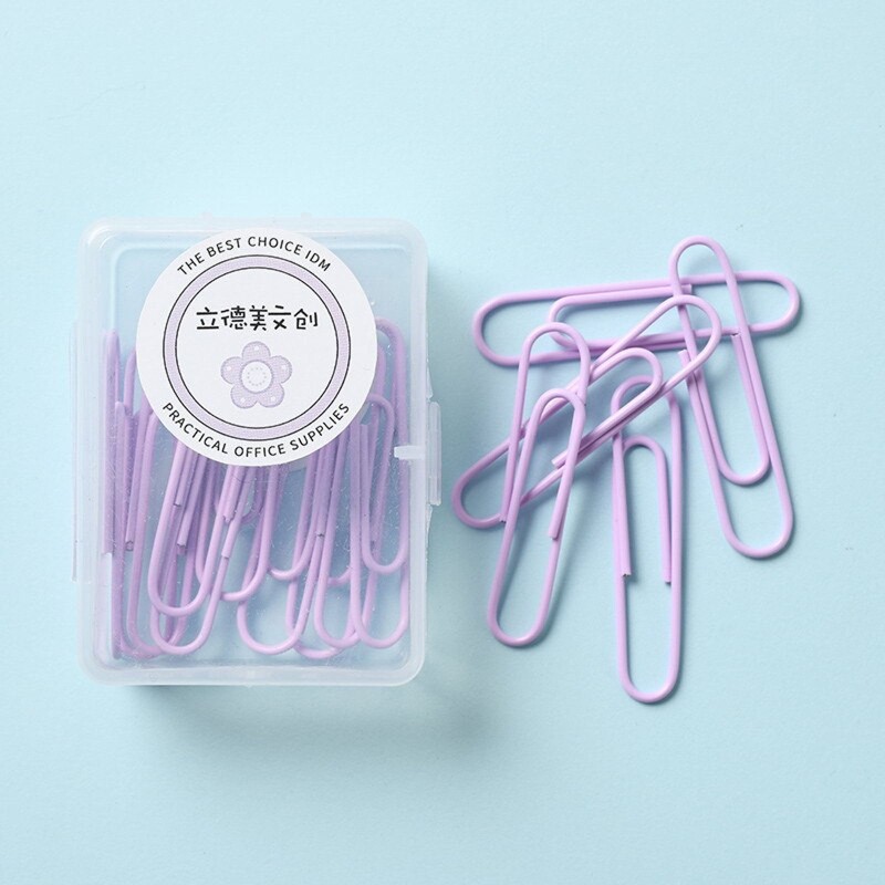 Lovely Paper Clips Macaron Color 1.1/2 inch MultiPurpose Small Jumbo