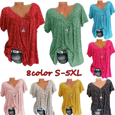 Pullover T-Shirt Sommer Kurzarm Kleidung lose Damen Bluse Damen Oberteile