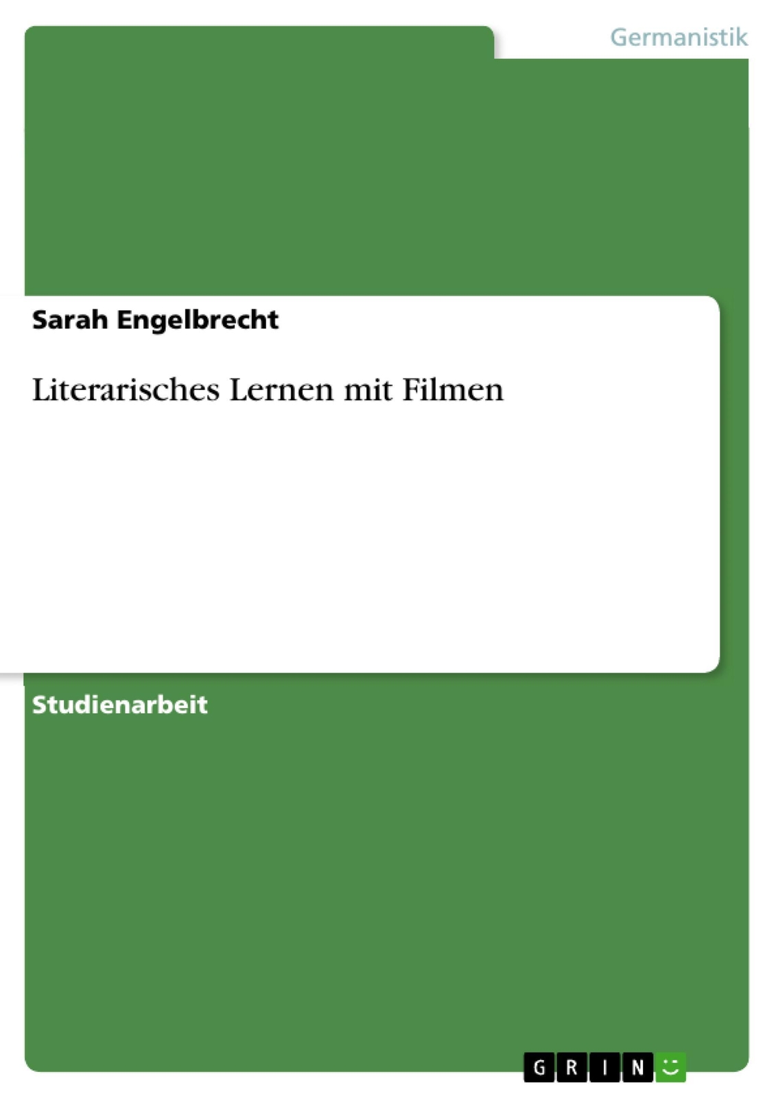 Thumbnail - Literarisches Lernen Mit Filmen Sarah Engelbrecht Taschenbuch