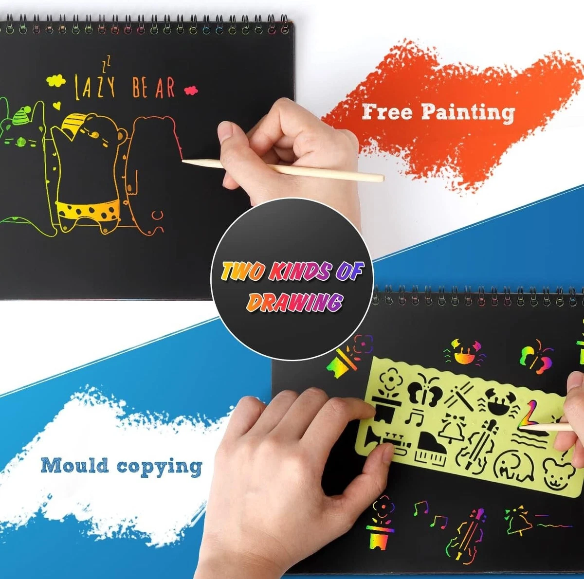 KmmiFF Toys for 4 5 6 7 Year Old Girl Gifts Scratch Art for Kids 6