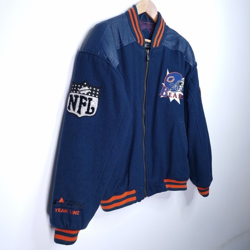 Chaqueta Letterman Chicago Bears Rara Campeones del Mundo de 1980 Fútbol Talla Grande - Imagen 2 de 23