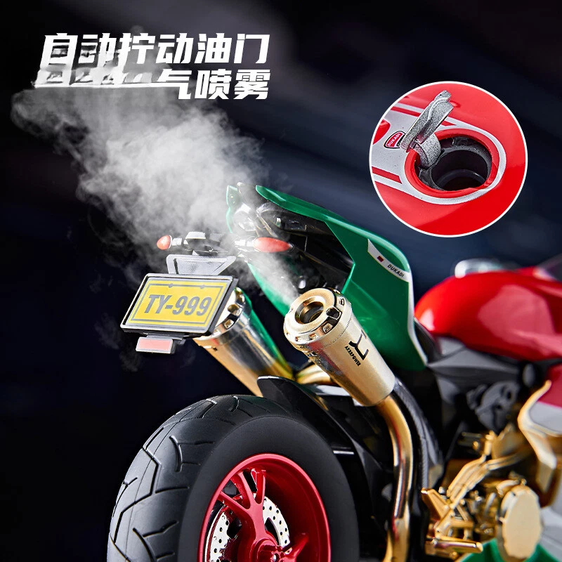 Large 1:6 Ducadi motorcycle model sound and light ornament gift - Image 4 of 4