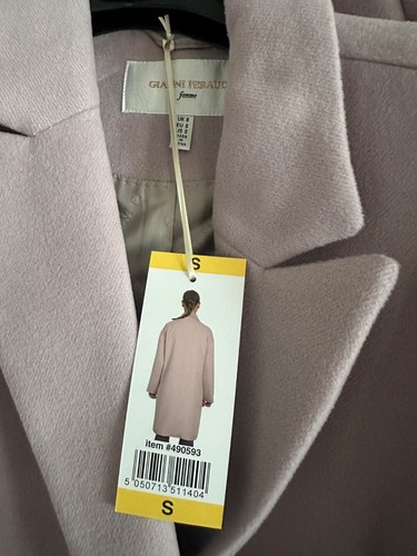 Gianni Feraud Lilac Single Breasted Slim Coat RRP £265 Overcoat - Small - Picture 3 of 3