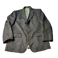 Oscar De La Renta Blazer Mens 42R Green Beige Wool Suit Jacket