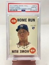 2017 TOPPS TRANSCENDENT VIP PARTY AARON JUDGE RC 68TG PSA GEM MT 10 02/87