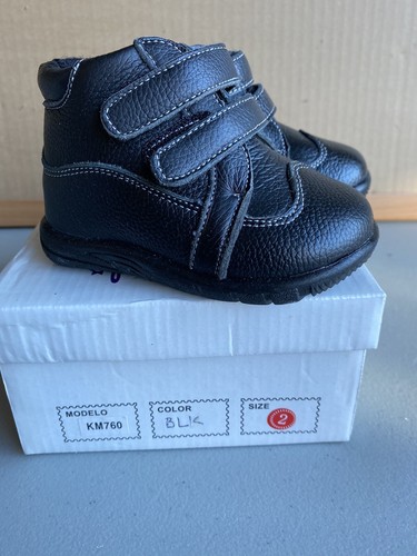Baby girls size 2 black boots New In Box - Picture 4 of 4
