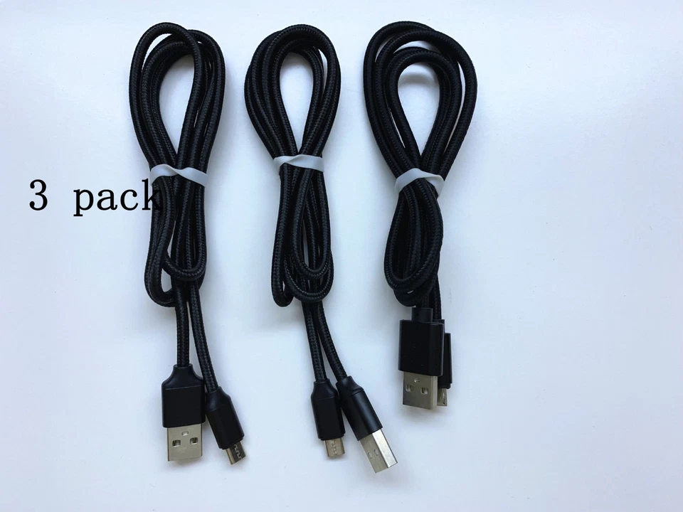 3-Pack 3ft Micro USB Charger Fast Charging Cable Cord For Samsung Android Phone - Image 2 of 4