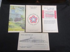 New Hampshire Retail Liquor Cenniki, lata 1976, 1974, 11/1981 i 2/1981 bm8