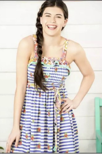 New $78 Matilda Jane Endless Summer Maxi Dress 12 NWOT Floral Striped Pleated