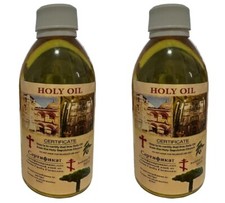 2 Bottles Holy Anointing Oil certified blessed in Holy Sepulchre Church 300ml