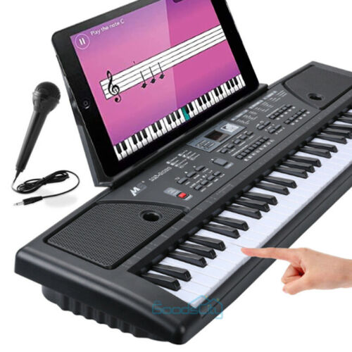 Digital Piano Keyboard 61 Key - Portable Electronic Piano with Mic & Stand - Picture 3 of 48