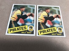 1985 Topps Baseball Card #509 Milt May Pittsburgh Pirates Nm/Mt Free Shipping