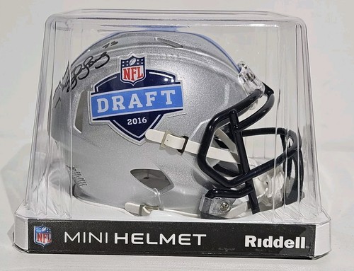 Kyle Long And Mike Ditka Autographed / Signed 2016 NFL Draft Riddell Mini Helmet - Picture 3 of 16