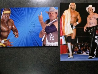STAN HANSEN Authentic 2 Hand Signed Autograph 4X6 Photo S HULK HOGAN WRESTLER