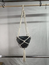 Macrame Plant Hanger 32” Long 8” Wide Hold 6” Pot Included