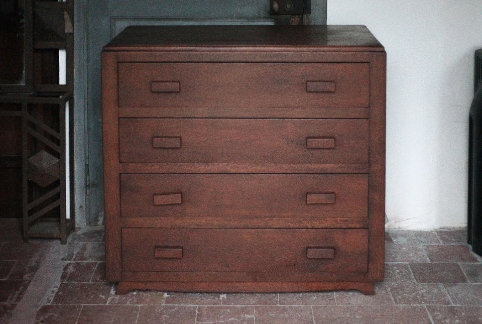 Commode vintage, commode bois reconstruction, meuble de rangement - Photo 3/4