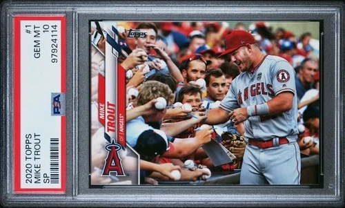 2020 TOPPS Series 1 one #1 MIKE TROUT SP Short Print PSA 10