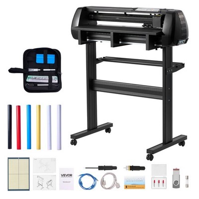 Vinyl Cutter Machine, 28 inch Max Feed Width, Dual Blades, Adjustable Force and