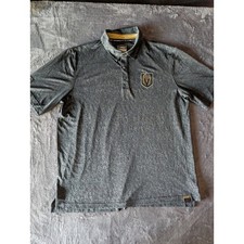 Fanatics Authentic Pro Vegas Golden Knights NHL Polo Shirt Mens XL Grey Textured