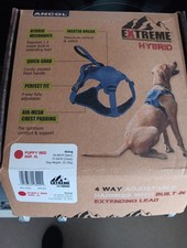 Image of ANCOL EXTREME Dog Hybrid 4 Way Adjustable Harness Built In Lead XL Poppy Red