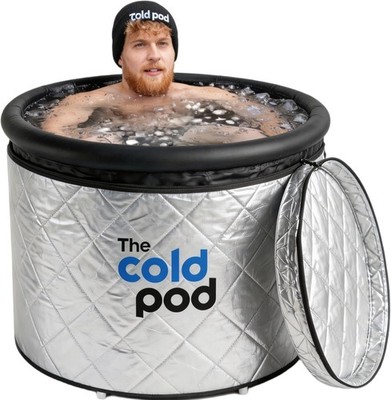 The Cold Pod Cold Plunge Tub 85 Gal Round with Cover