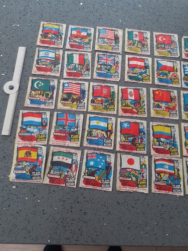 Rare ANGLO AMERICAN WAX PAPER PART SET 30/36 OF FLAGS OF THE NATIONS Issued 1965 - Bild 2 von 24