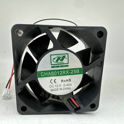 1 pc. New CHA6012RX-25B DC 12V 0.40A 6025 6cm 2 wire chassis/power fan #to
