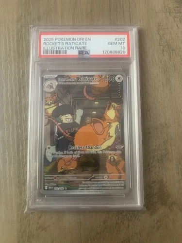 2025 POKEMON DRI EN-DESTINED RIVALS #202 TEAM ROCKET'S RATICATE PSA 10