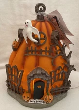 HALLOW HOME PUMPKIN SHAPED HAUNTED HOUSE LED LIGHT HALLOWEEN Nwt