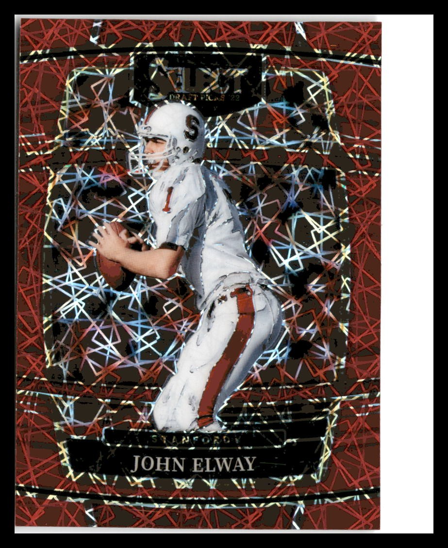 John Elway #69 Football Cards 2022 Panini Select Draft Picks trading card — raw and PSA graded price guide