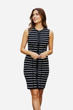 Guess Women’s Bandage Bodycon Black & White Sleeveless Dress. Size XL