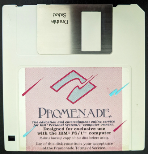 RARE - 1990 PROMENADE Online Service (Pre AOL) for IBM PS/1, 3.5 ...