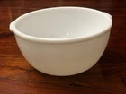 Glassbake White Milk Glass 9” Mixing Bowl w/h Handles Vintage