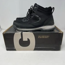 BOGS F2413-18 Women's Black Leather Mesh Comp Safety Toe Boots - Size 9