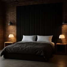 Black velvet wall panel for headboard-200cmx45cm/200cmx30cm options