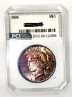 1926 Better Date Gem BU +++ Peace Dollar Stunning Rainbow Toned Obverse