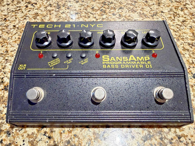 Tech 21 SansAmp Programmable Bass Driver DI Guitar Pedal Tested Made in USA