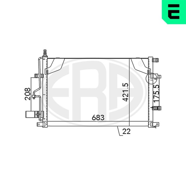 ERA Kondensator Klimaanlage 667124 FüR Volvo S80 1 184 V70 2 285 S60 384 XC70-image