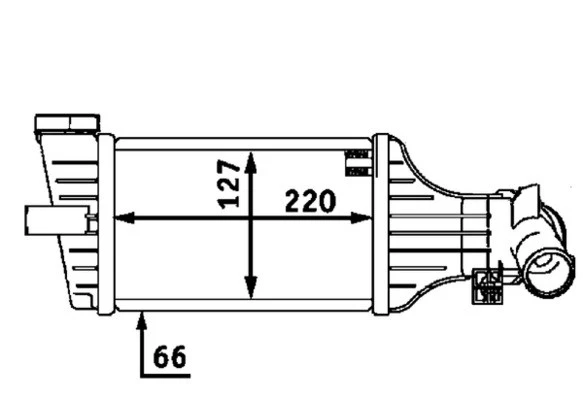 CHARGE AIR COOLER CI 71 000P FOR VAUXHALL ZAFIRA/Mk ASTRAVAN/IV OPEL 4cyl 2.0L - Image 3 of 4