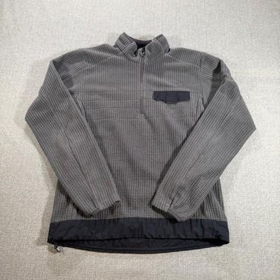 Rapha Explore Technical Pullover Mens Small Gray Waffle Fleece 1/2 Zip Cycling