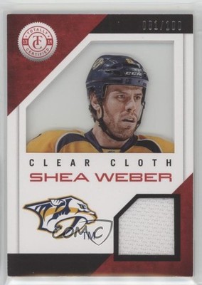2013 Totally Certified Clear Cloth Jerseys Red 81/100 Shea Weber #CL-SW HOF 08ee