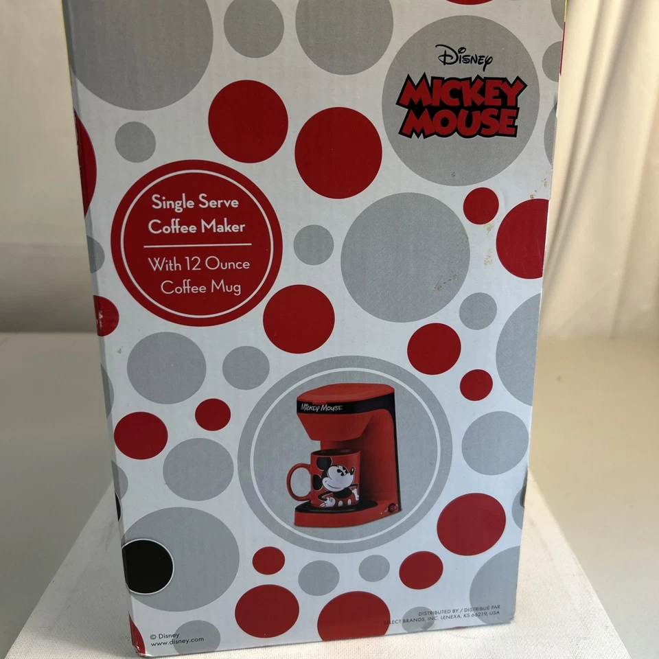 Cafetera de una sola porción Disney Mickey Mouse incluye taza de 12 oz, nueva en caja Foto 2 de 4