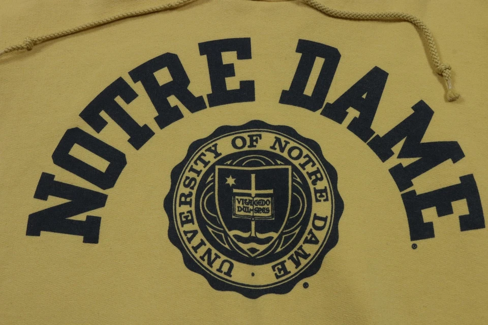 Moletom com capuz irlandês Notre Dame luta masculino pequeno amarelo futebol americano NCAA - Imagem 3 de 4