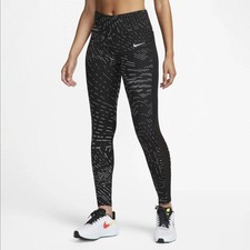 NWT Nike Running Dri-FIT Run Division Fast Reflective Leggings Black Size XS