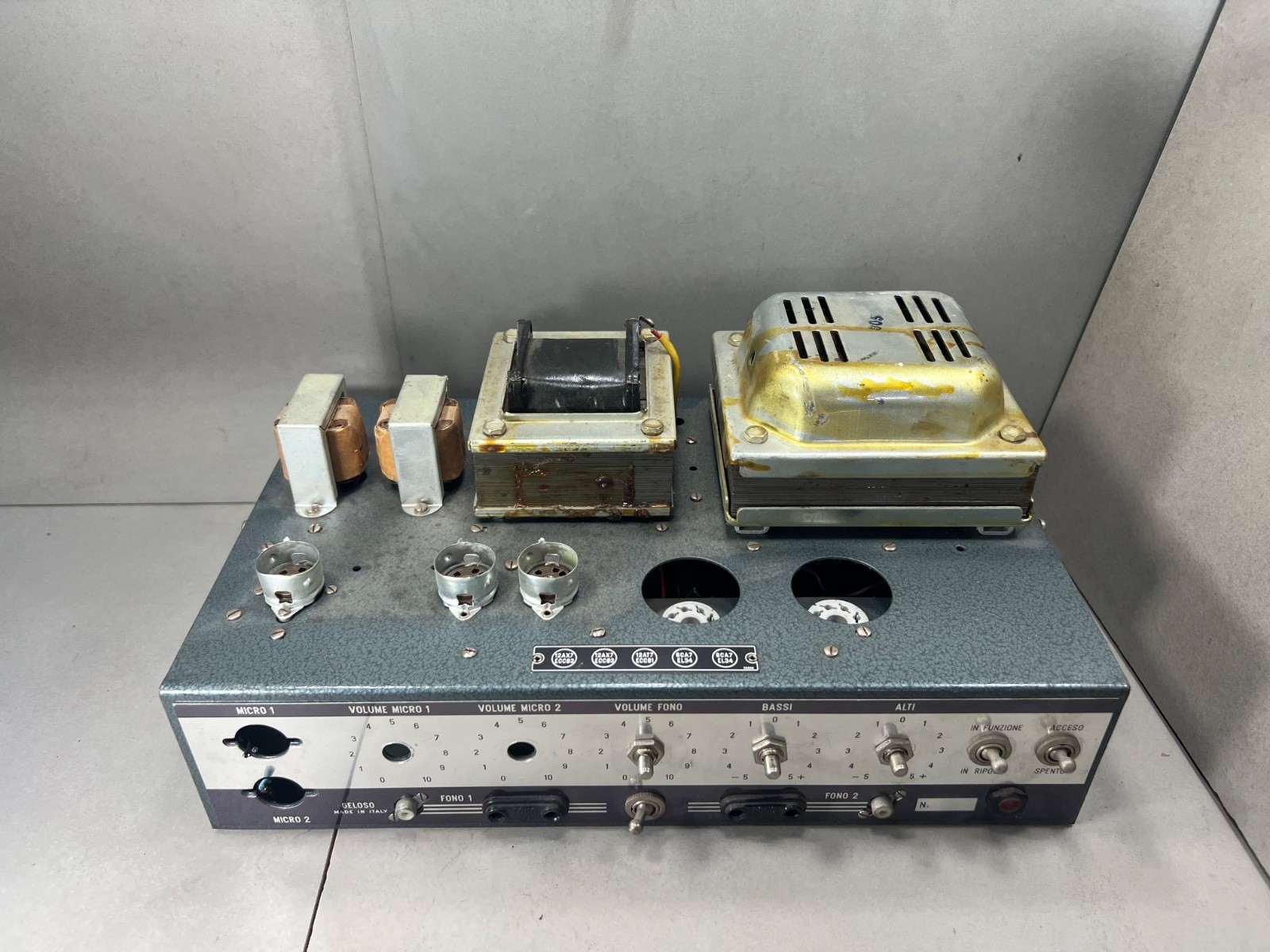 Amplificatore valvolare Geloso G-3227-A alta qualità vintage per parti-restauro