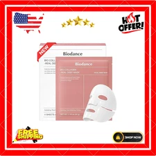 BIODANCE Bio-Collagen Real Deep Mask, Hydrating Overnight Hydrogel Mask.