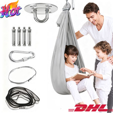 200kg Kinder Therapie Schaukel Hängematte Therapieschaukel 360°Drehend 280x150cm