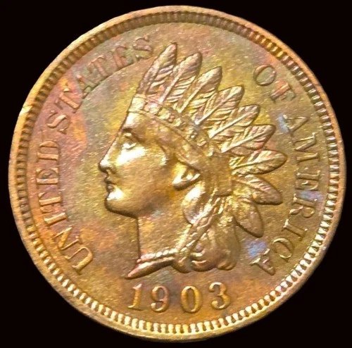 1903 Indian Head Cent - UNCIRCULATED *EXCELLENT TONING* FREE SHIPPING